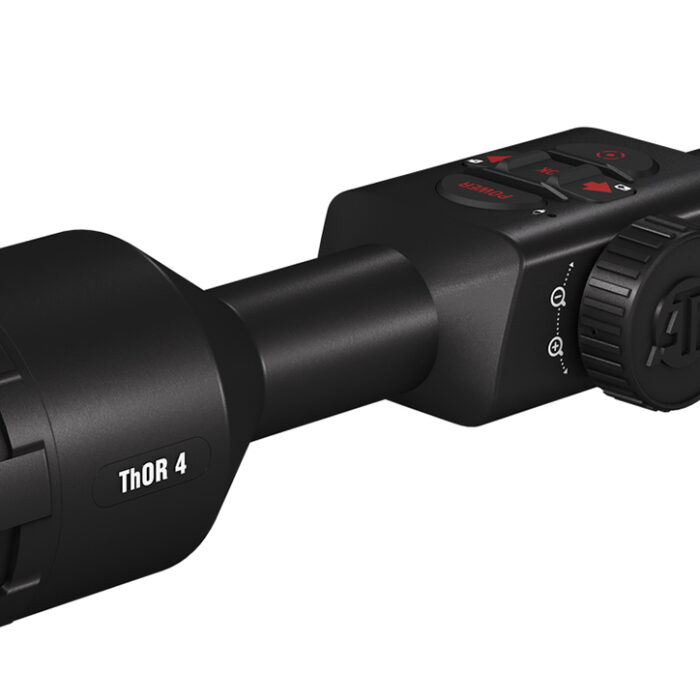 ATN TIWST4387A Thor 4 384 Thermal Rifle Scope Black Anodized 7-28x Multi Reticle 384x288 Resolution Features Rangefinder