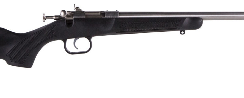 Crickett KSA2295 Youth  22 WMR 1rd 16.12" Blued Barrel & Receiver, Fixed Front/Adjustable Rear Peep Sights, Black Synthetic Stock w/11.5" LOP, Rebounding Firing Pin Safety