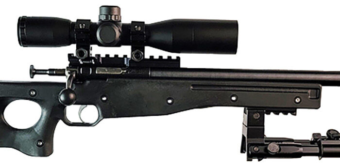 Crickett KSA2159 CPR Complete Package 22 LR Caliber with 1rd Capacity, 16.12" Bull Barrel, Blued Metal Finish & Fixed Adjustable Cheek Piece Black Stock Right Hand (Youth) Includes Scope & Bipod
