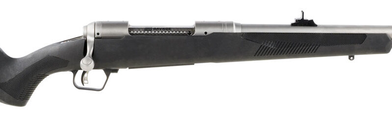 Savage Arms 57043 110 Brush Hunter Full Size 338 Win Mag 4+1 20" Matte Threaded Barrel, Matte Drilled & Tapped Stainless Steel Receiver, Fixed Matte Black Synthetic Stock, Right Hand
