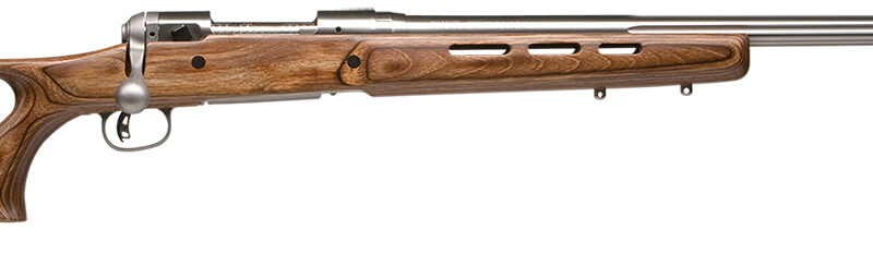 Savage Arms 18517 12 BTCSS Full Size 204 Ruger 4+1 26" Matte Stainless Heavy Fluted Barrel, Matte Stainless Steel Receiver Drilled & Tapped, Satin Brown Thumbhole Laminate Stock, Right Hand
