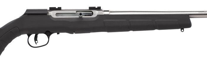 Savage Arms 47216 A22 FSS Full Size 22 LR 10+1 22" Matte Sporter Barrel, Matte Drilled & Tapped Stainless Steel Receiver, Matte Black Fixed Synthetic Stock, Right Hand