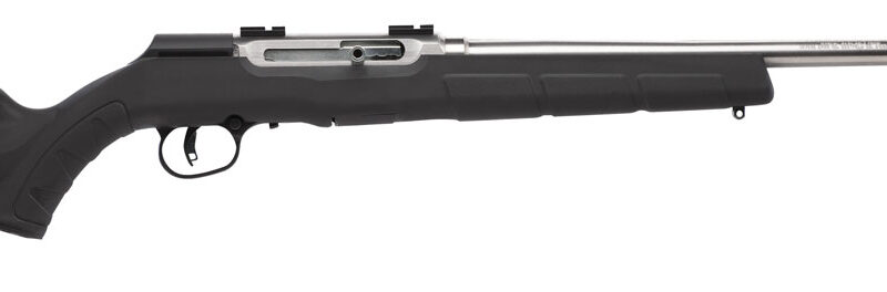 Savage Arms 47216 A22 FSS Full Size 22 LR 10+1 22" Matte Sporter Barrel, Matte Drilled & Tapped Stainless Steel Receiver, Matte Black Fixed Synthetic Stock, Right Hand
