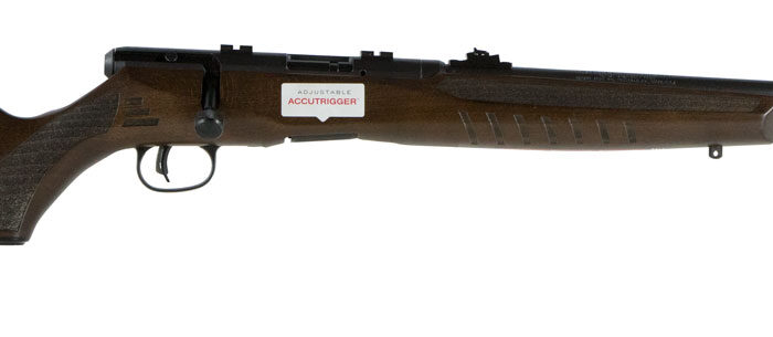 Savage Arms 70210 B Series G Full Size 22 LR 10+1 21" Matte Black Sporter Barrel, Matte Black Drilled & Tapped Carbon Steel Receiver, Satin Walnut Fixed Stock, Right Hand