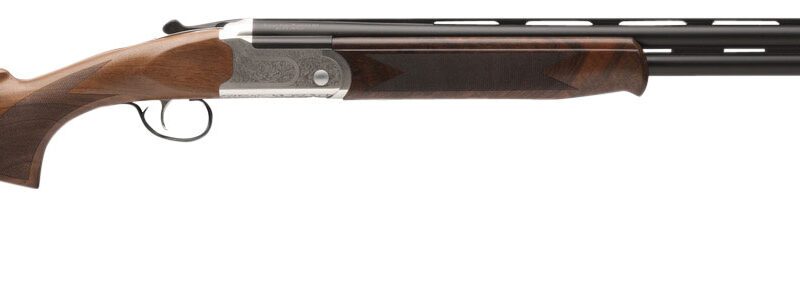 Stevens 22593 555 E 20 Gauge 3" 26" Over/Under Vent Rib Barrel, Silver Engraved Receiver, Oiled Turkish Walnut, Includes Five Chokes, Ambidextrous Hand