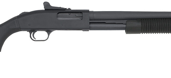 Mossberg 51668 590A1 Tactical 12 Gauge 3" 8+1 20" Parkerized Heavy-Walled Barrel Black Rec with Ghost Ring Rear Sight Black Fixed with Storage Compartment Stock Right Hand (LE)