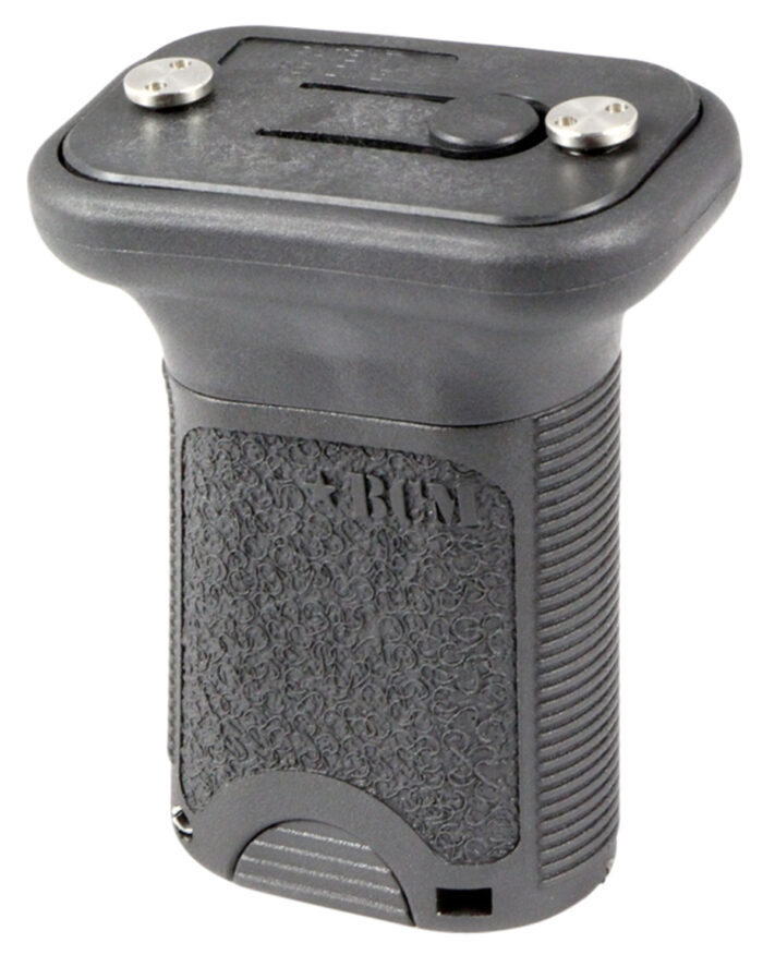 BCM VGSKMBLK BCMGunfighter Short Vertical Grip Made of Polymer With Black Aggressive Textured Finish with Storage Compartment for Keymod Rail