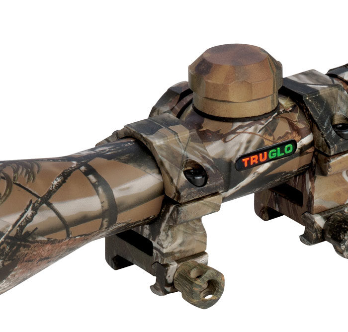 TruGlo TG8504CD Compact  Realtree APG 4x 32mm 1" Tube Diamond Reticle w/Rings
