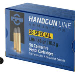 PPU PPH38SL Handgun 38Special 158gr Lead Round Nose 50 Per Box/10 Case 2 57058
