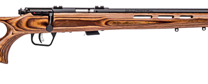Savage Arms 28750 Mark II BTV Full Size 22 LR 5+1 21" Matte Black Heavy Button Rifled Barrel, Matte Black Drilled & Tapped Carbon Steel Receiver, Satin Brown Thumbhole Laminate Stock, Right Hand