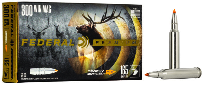 Federal P300WTT2 Premium  300Win Mag 165gr Trophy Bonded Tip 20 Per Box/10 Case