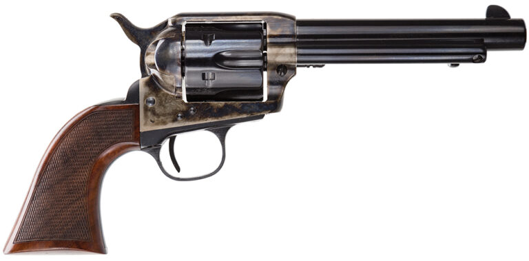 Taylors & Company 4108DE Smoke Wagon Deluxe 357 Mag 6rd 5.50" Blued Cylinder & Barrel Color Case Hardened Steel Frame Checkered Walnut Grip (Taylor Tuned)