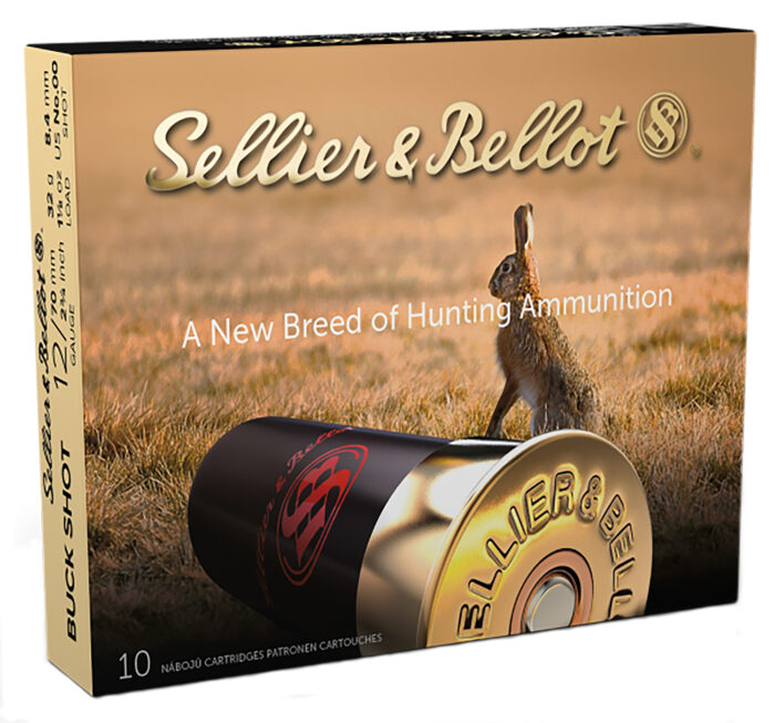 Sellier & Bellot SB12BSJ Hunting  12Gauge 2.75" 9Pellets 1 1/8oz 00Buck Shot 10 Box/25 Case