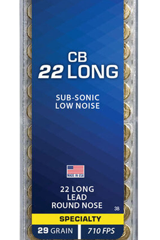 CCI 0038 Specialty CB Subsonic 22Long 29gr Lead Round Nose 100 Per Box/50 Case