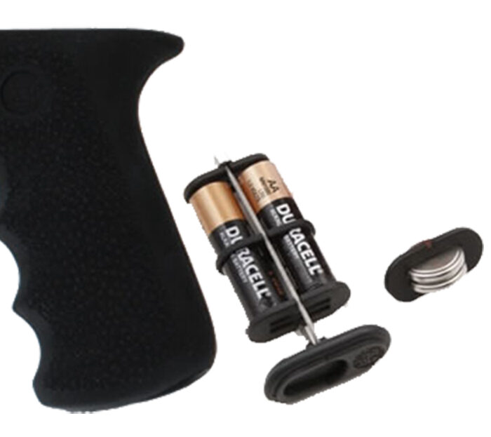 Hogue 74010 Rubber Grip  Cobblestone Black Rubber with Finger Grooves & Storage for AK-47, AK-74 (Batteries Not Included)