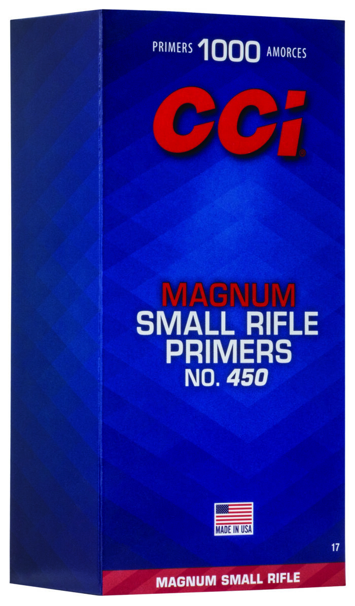 CCI 0017 Magnum Rifle No. 450 Small Magnum Rifle Multi Caliber 1000/Box