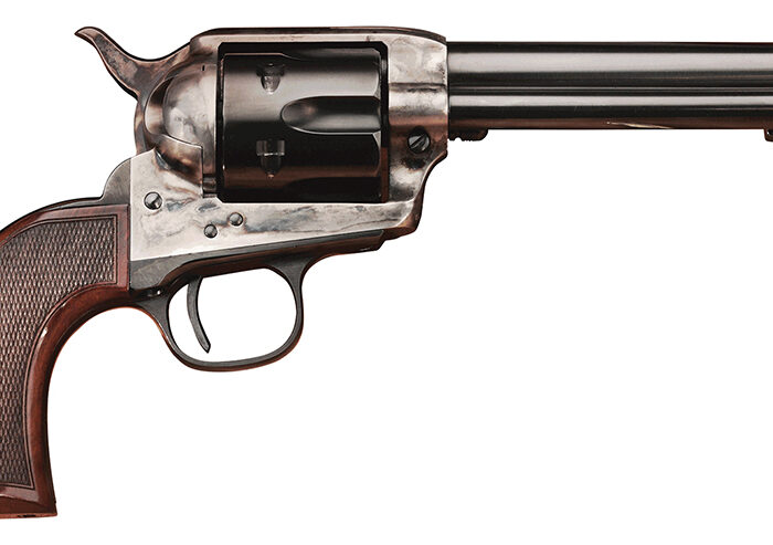Taylors & Company 4109DE Smoke Wagon Deluxe 45 Colt (LC) 6rd 4.75" Blued Cylinder & Barrel Color Case Hardened Steel Frame Checkered Walnut Grip