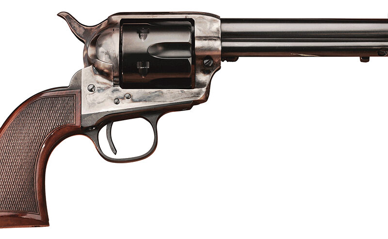 Taylors & Company 4109DE Smoke Wagon Deluxe 45 Colt (LC) 6rd 4.75" Blued Cylinder & Barrel Color Case Hardened Steel Frame Checkered Walnut Grip