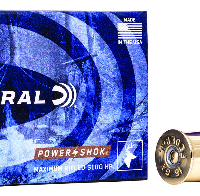 Federal F164RS Power-Shok Shotshell 16Gauge 2.75" 7/8oz RifledSlug Shot 5 Per Box/50 Case