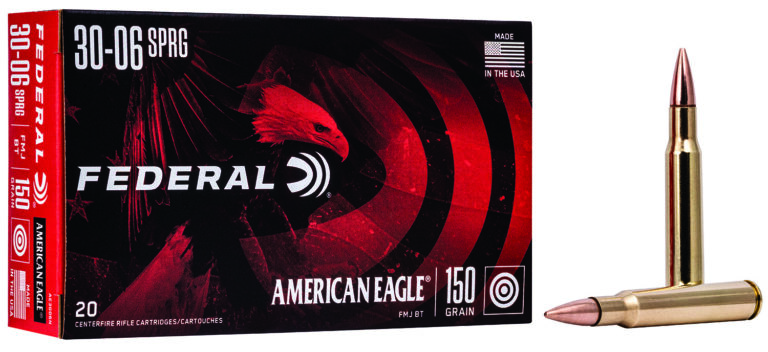 Federal AE3006N American Eagle Rifle 30-06Springfield 150gr Full Metal Jacket Boat Tail 20 Per Box/25 Case