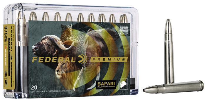 Federal P375T1 Premium Safari Cape-Shok 375H&HMag 300gr Trophy Bonded Bear Claw 20 Per Box/10 Case