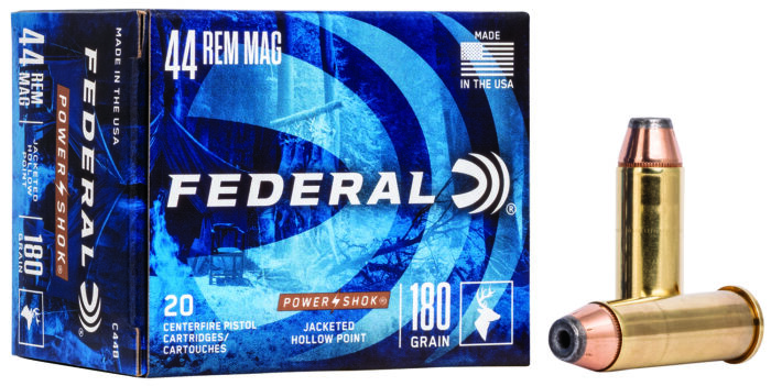 Federal C44B Power-Shok Handgun 44RemMag 180gr Jacketed Hollow Point 20 Per Box/25 Case