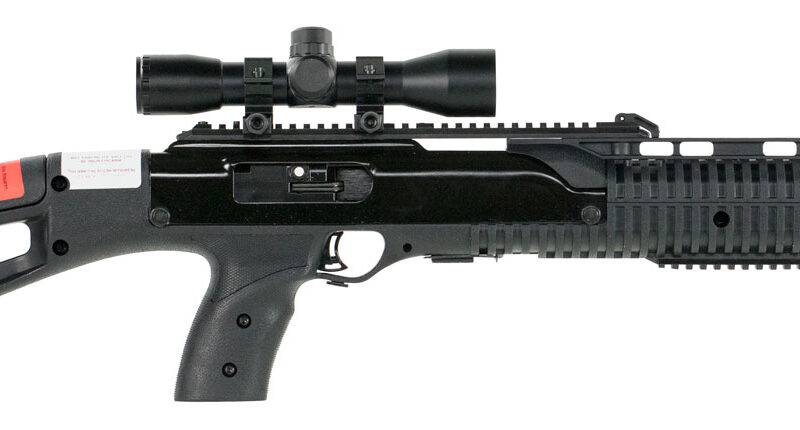 Hi-Point 4595TS4X32 4595TS Carbine 45 ACP Caliber with 17.50" Barrel, 9+1 Capacity, Black Metal Finish, Black All Weather Molded Stock & Black Polymer Grip Right Hand