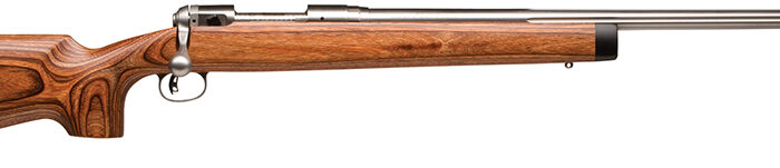 Savage Arms 19139 12 BVSS Full Size 308 Win 4+1 26" Stainless Heavy Fluted Barrel, Matte Stainless Steel Receiver Drilled & Tapped ,Satin Brown Fixed Laminate Stock, Right Hand