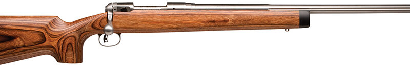 Savage Arms 19139 12 BVSS Full Size 308 Win 4+1 26" Stainless Heavy Fluted Barrel, Matte Stainless Steel Receiver Drilled & Tapped ,Satin Brown Fixed Laminate Stock, Right Hand