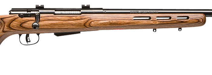 Savage Arms 19142 25 Lightweight Varminter-T Full Size 222 Rem 4+1 24" Matte Black Heavy Barrel, Matte Black Carbon Steel Receiver Drilled & Tapped, Satin Brown Thumbhole Laminate Stock, Right Hand