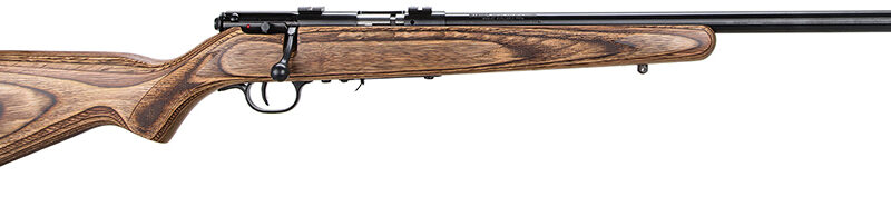 Savage Arms 96734 93R17 BV Full Size 17 HMR 5+1 21" Matte Black Heavy Barrel, Matte Black Drilled & Tapped Carbon Steel Receiver, Natural Brown Fixed Laminate Stock, Right Hand
