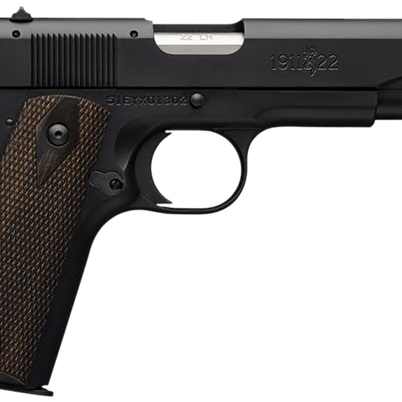 Browning 051802490 1911-22 A1 *CA Compliant Full Size 22 LR 10+1, 4.25" Matte Stainless Steel Barrel, Matte Black Serrated Slide & Aluminum Frame w/Beavertail