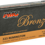 PMC 223A Bronze 223Rem 55gr Full Metal Jacket Boat Tail 20 Per Box/50 Case 1 74001