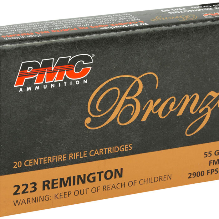 PMC 223A Bronze  223Rem 55gr Full Metal Jacket Boat Tail 20 Per Box/50 Case
