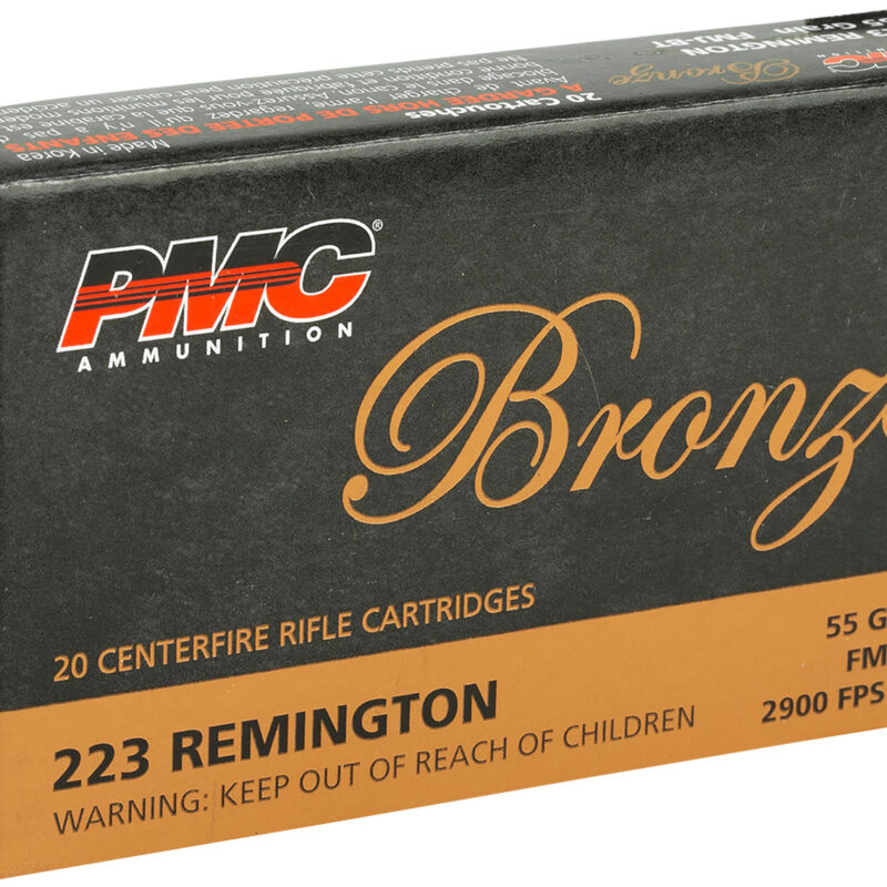 PMC 223A Bronze  223Rem 55gr Full Metal Jacket Boat Tail 20 Per Box/50 Case