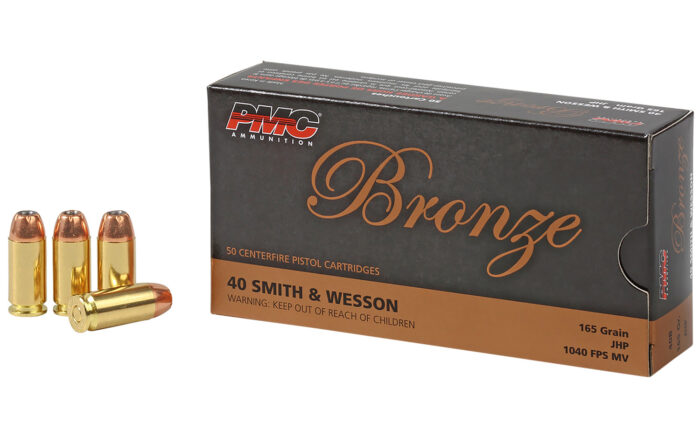 PMC 40B Bronze  40S&W 165gr Jacketed Hollow Point 50 Per Box/20 Case