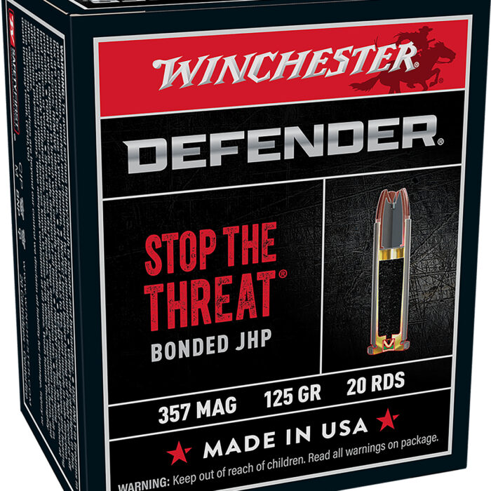 Winchester Ammo S357MPDB Defender  357Mag 125gr Bonded Jacket Hollow Point 20 Per Box/10 Case