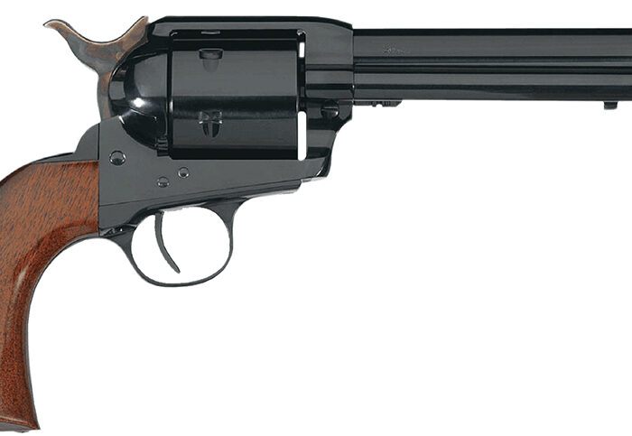Taylors & Company 550428 1873 Cattleman 44 Rem Mag Caliber with 6" Barrel, 6rd Capacity Cylinder, Overall Blued Finish Steel & Walnut Army Size Grip