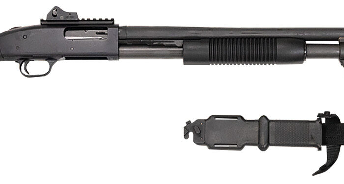 Mossberg 50771 590A1 Tactical SPX 12 Gauge 3" 8+1 20" Parkerized Heavy-Walled Barrel Black Rec with Ghost Ring Rear Sight Black Synthetic Stock Right Hand Includes Bayonet Lug