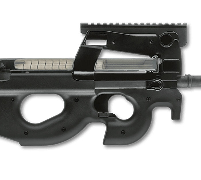 FN 3848950440 PS90  5.7x28mm 10+1 16" Black Ported Barrel, Black w/Picatinny Rail Aluminum Receiver, Matte Black Synthetic Bullpup w/Thumbhole Stock, Ambidextrous