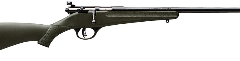 Savage Arms 13790 Rascal  Youth 22 LR 1rd 16.13" Matte Black Sporter Barrel, Matte Black Carbon Steel Receiver, Green Fixed Synthetic Stock, Right Hand