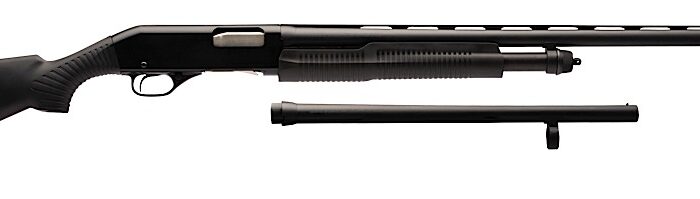 Stevens 19490 320 Field Combo 12 Gauge 3" 5+1 18.50"/28" Matte Black Vent Rib Barrel, Black Aluminum Receiver, Black Synthetic Fixed Stock