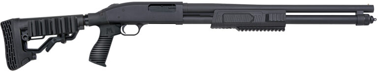 Mossberg 51672 590 FLEX Tactical 12 Gauge 8+1 3" 20" Barrel, Dual Extractors, Blued Metal Finish,  FLEX Locking System 6 Position Adjustable Stock, Forend & Recoil Pad
