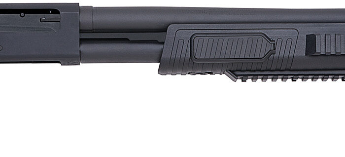 Mossberg 50673 500 FLEX Tactical 12 Gauge Pump 3" 5+1 18.50" Matte Blued Stand-Off Breacher Barrel, Blued Stainless Steel Receiver, Black Fixed w/Pistol Grip Synthetic Stock