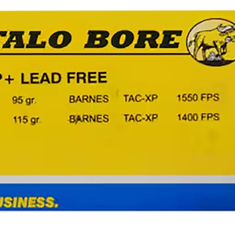 Buffalo Bore Ammunition 24G20 Buffalo-Barnes Strictly Business 9mmLuger +P+ 95gr Barnes TAC-XP Lead Free 20 Per Box/12 Case
