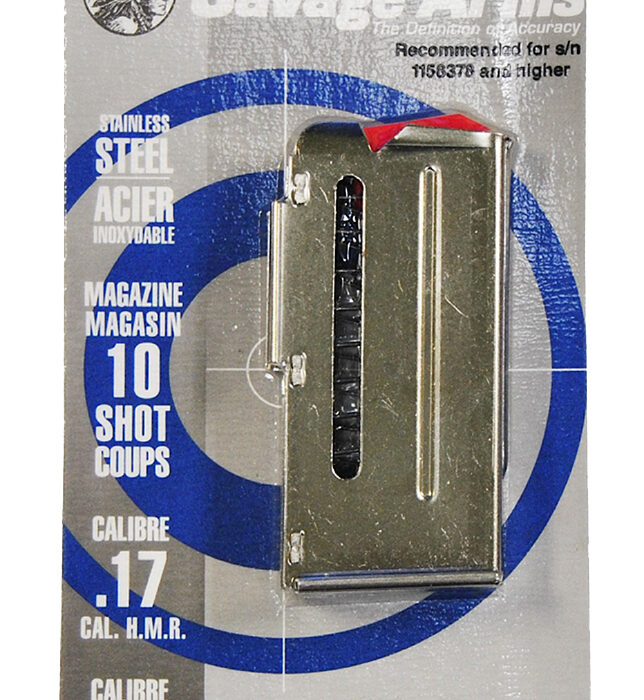 Savage Arms 90019 93 Series  10rd 17 HMR/22 WMR Stainless Steel