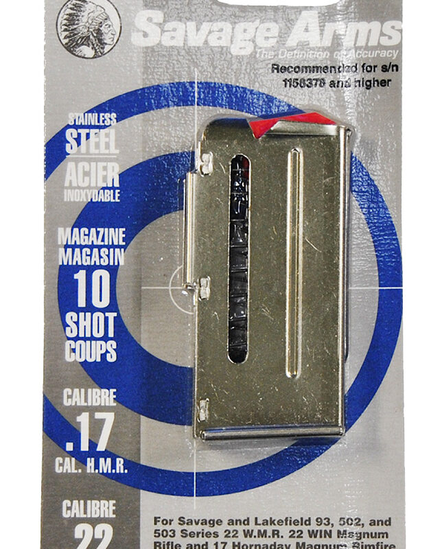 Savage Arms 90019 93 Series  10rd 17 HMR/22 WMR Stainless Steel