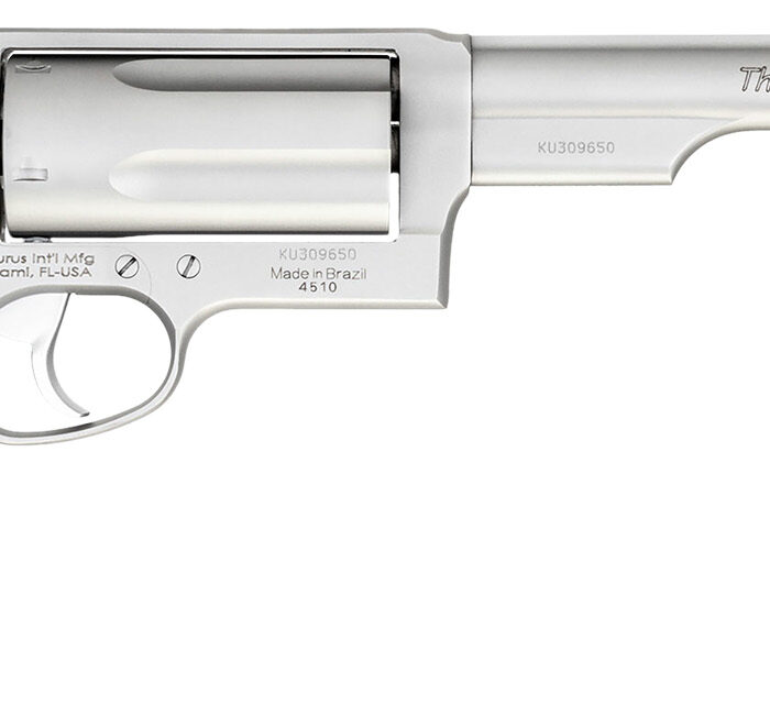 Taurus 2441069MAG Judge Magnum Compact Frame 45 Colt (Long Colt)/410 Gauge 5rd 6.50" Matte Stainless Steel Barrel, Cylinder & Frame, Black Ribber Grip, Transfer Bar Safety, Exposed Hammer