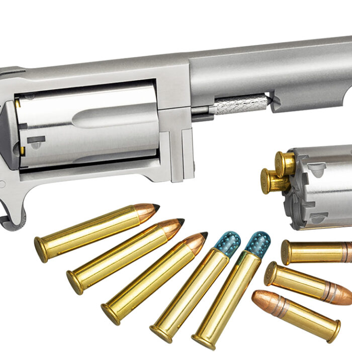 North American Arms SWC4 Sidewinder *CA Compliant 22 LR or 22 WMR 5rd 4" Barrel, Overall Stainless Steel Finish & Rosewood Birdshead Grip Includes Cylinder