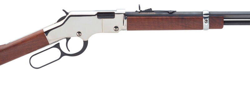 Henry H004S Golden Boy Silver 22 Short, 22 Long or 22 LR Caliber with 16 LR/21 Short Capacity, 20" Blued Barrel, Nickel-Plated Metal Finish & American Walnut Stock Right Hand (Full Size)
